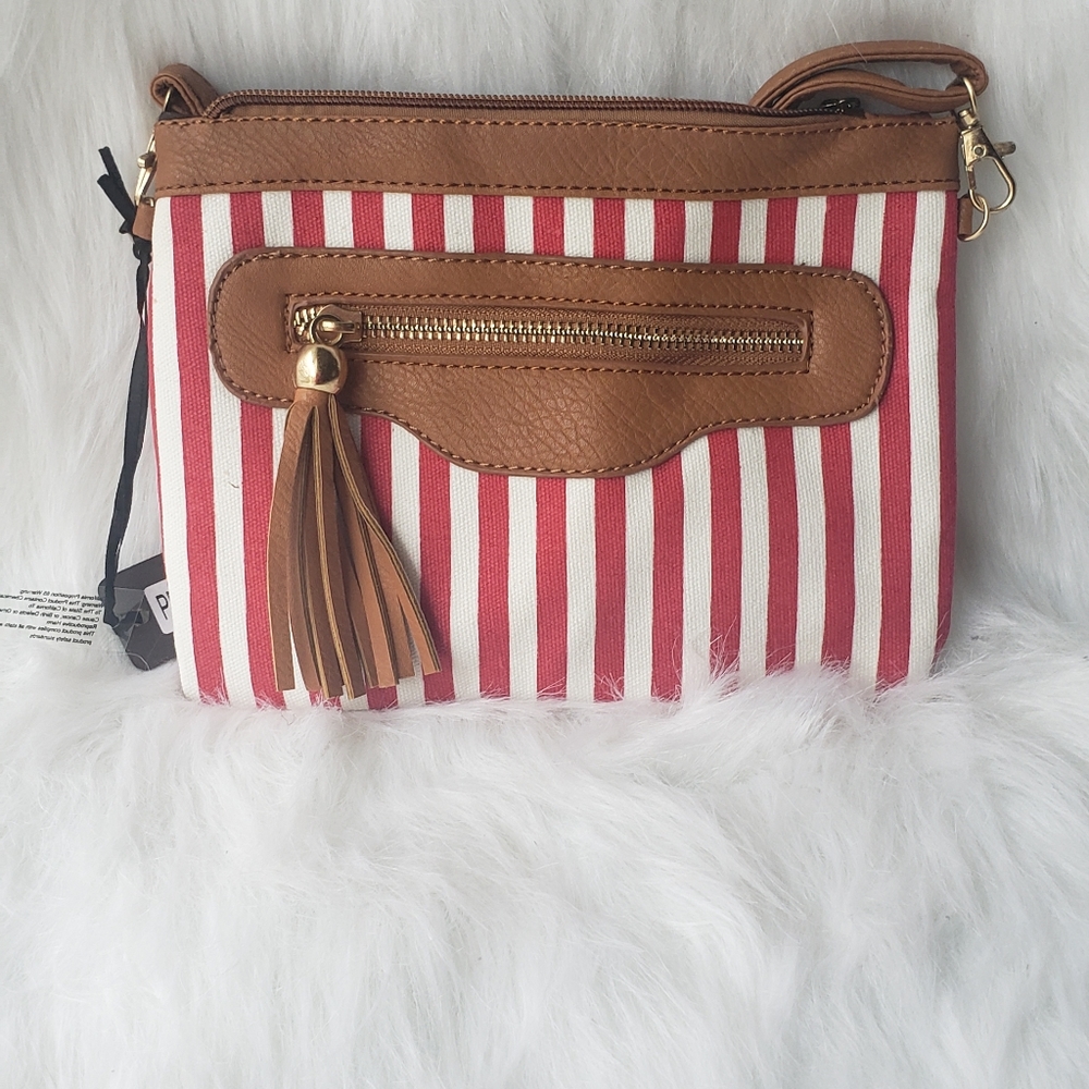 🌱🍋Hello 3 AM Stripe Clutch